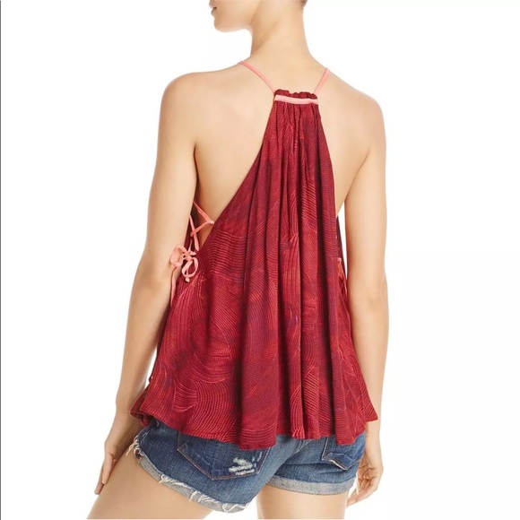 Free People Seasons in the Sun Blouse Lace Up Side - Picture 4 of 8